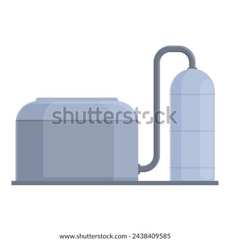 Fuel gas tank sector icon cartoon vector. Fire site depot. Vessel platform