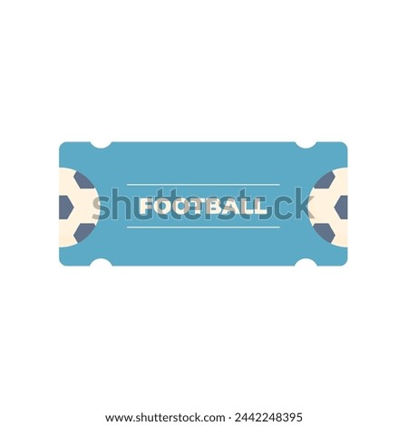 Football carton ticket icon cartoon vector. Ground play prize. Receipt vip game