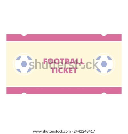 Small football ticket icon cartoon vector. Receipt match pay. Invitation entrance