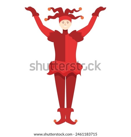 Carnival joker icon cartoon vector. Human costume gambler. Luck perform