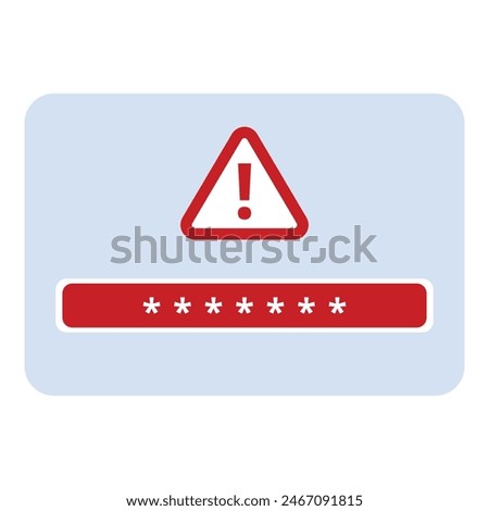 Wrong password alert error icon cartoon vector. User modern account. Service denied