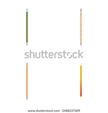 Vector illustrations of four thermometers with different levels, isolated on a white background