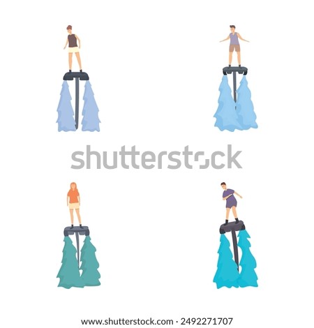 Image, Stock Photo Woman practicing on paddleboard in sea