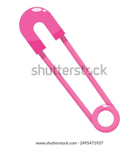 Pink safety pin closed holding fabric together, great for diy, tailoring, arts, and crafts projects