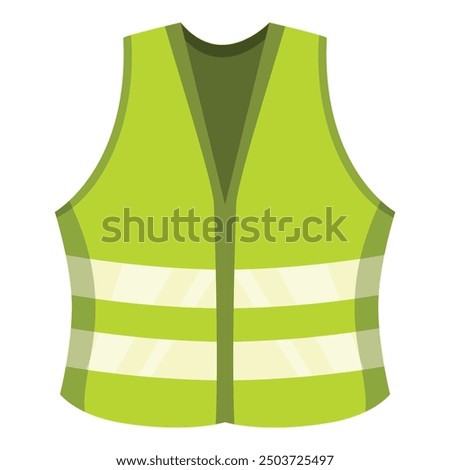 Green reflective safety vest ensuring worker visibility and safety in hazardous work environments