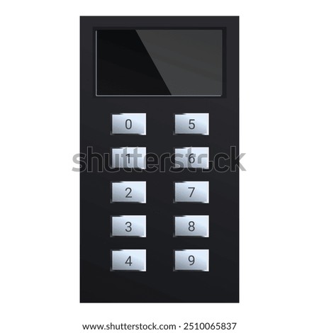 Black security keypad is showing a blank screen for adding your own message