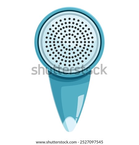 Modern electric clothes fabric shaver showing metal grill for lint removal, isolated on white background