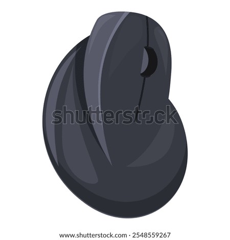 Ergonomic vertical mouse design promoting healthy wrist and forearm posture, enhancing comfort and preventing strain during computer use