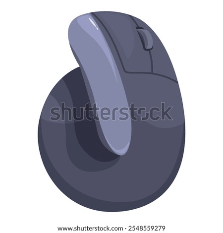 Vertical mouse design enhancing comfort and preventing strain during computer use