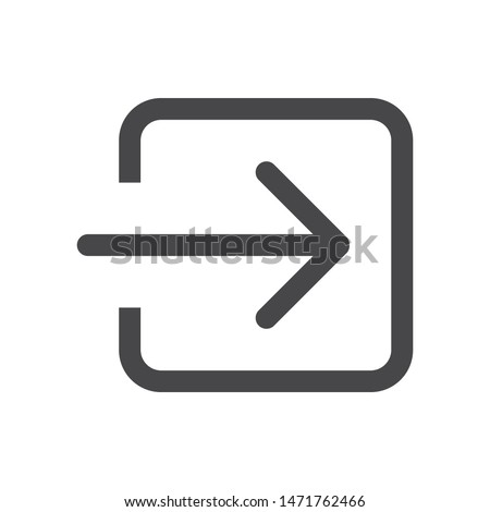 Login square arrow vector icon, simple sign for web site and mobile app. Сток-фото © 