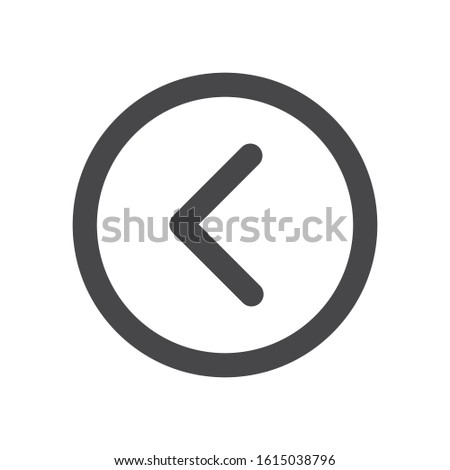 Left arrow vector icon, simple sign for web site and mobile app.