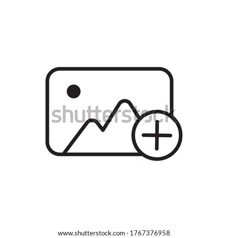 Add photo icon vector. Picture sign