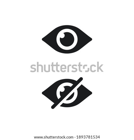 Eye and no view icon vector illustration