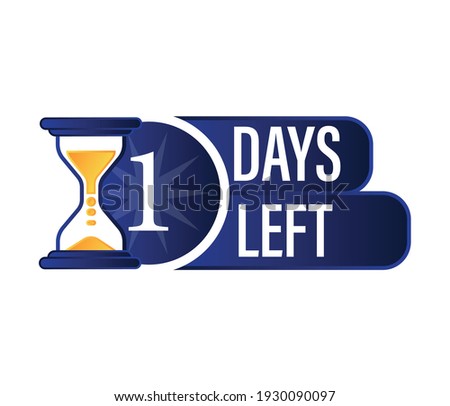 Days left. Design template for post, blog of social network, media. Flat isolated layout with timer countdown.