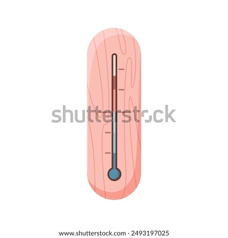 Thermometer icon. Optimal room temperature for sleeping. Thermometer indoor illustration celsius Fahrenheit measuring. Temperature measurement. Vector illustration isolated on white