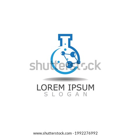 Lab Science and Research logo Design pharmaceutical Concept Template