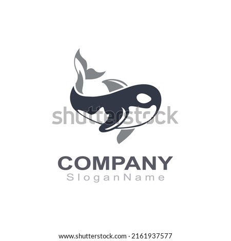 Orca whale logo design image animal sea design illustration icon