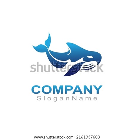 Orca whale logo design image animal sea design illustration icon