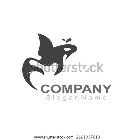 Orca whale logo design image animal sea design illustration icon