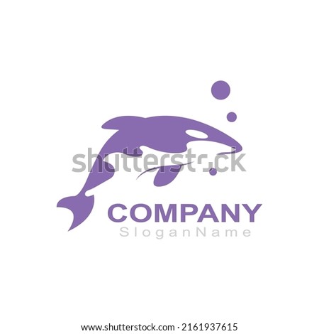 Orca whale logo design image animal sea design illustration icon