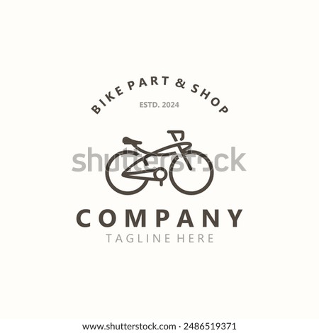 Bicycle shop logo design, bike store sport workshop symbol illustration