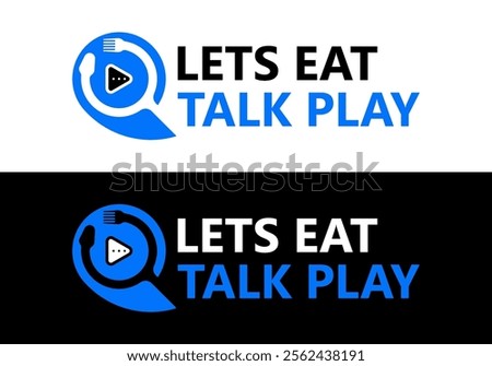 Vector food talk logo design. Logo templates for restaurants, food courts, cafes. Illustration icon symbol.