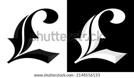 letter L monogram initial branding logo vector branding Stock foto © 