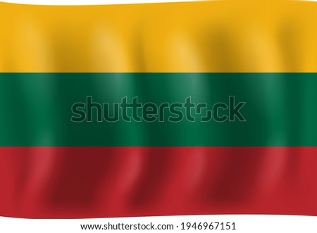 Lithuania Flag Vector Illustration. Banner. Flag Logo. Flag Vector. Flags Of The World. Flag Of Independence Day. Abstract Vector Illustration Eps.10