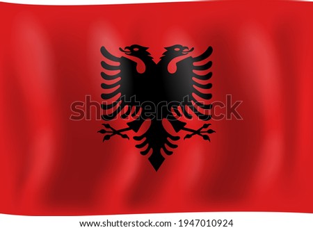 Albania Flag Vector Illustration. Banner. Flag Logo. Flag Vector. Flags Of The World. Flag Of Independence Day. Abstract Vector Illustration Eps.10