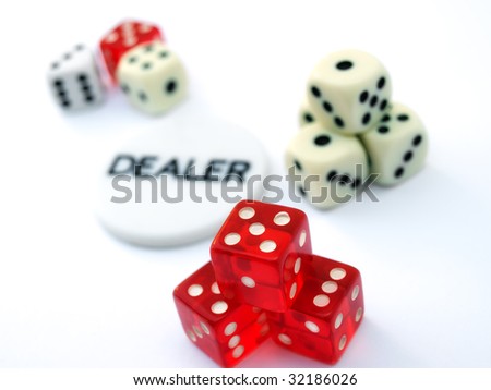 Conceptual images about  gambling, casino and games of chance.