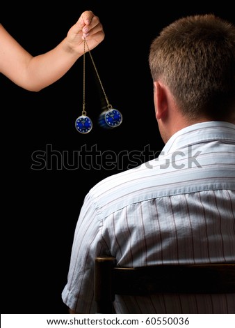 Woman Hypnotizes Man With A Swinging Watch During Hypnotic Treatment ...