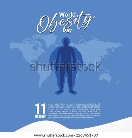 vector graphic of world obesity day good for world obesity day celebration. flat design. flyer design.flat illustration.