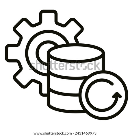 Data Recovery icon line vector illustration