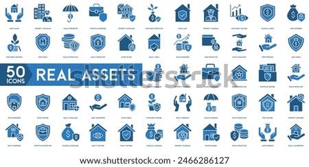 Real Asset icon. Asset Guard, Property Watchman, Wealth Preserver, Portfolio Defender, Property Safeguard, Investment Protector, Estate Safe, Property Guardian , Investment Watcher , Financial Shield