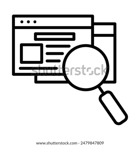 Off-Page SEO icon line vector illustration