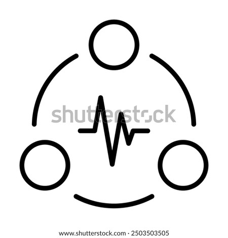 Connect Pulse icon line vector illustration