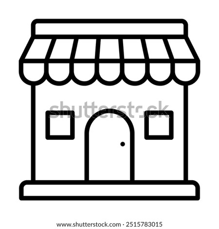 Village Store icon line vector illustration