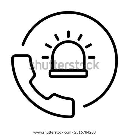 Emergency Response icon line vector illustration