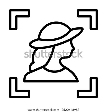 Portrait Mode icon line vector illustration