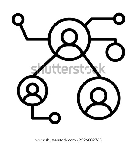 Business Link icon line vector illustration