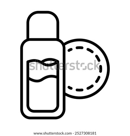 Makeup Remover icon line vector illustration