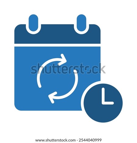 Schedule Sync icon line vector illustration