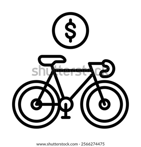 Cycle Hire icon line vector illustration