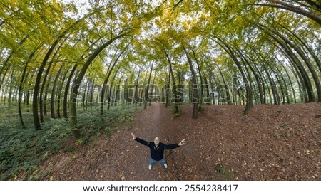 Similar – Foto Bild einsamer kahler Baum auf einer Wiese vor blauem Himmel mit Wolken