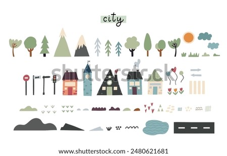 Similar – Image, Stock Photo Traffic sign on house wall