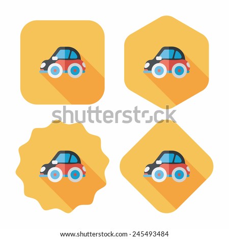 Transportation car flat icon with long shadow,eps10
