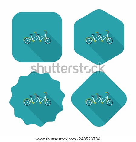 Transportation bicycle flat icon with long shadow,eps10