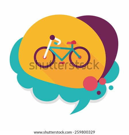 Transportation bicycle flat icon with long shadow,eps10