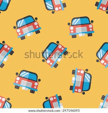 Transportation car flat icon,eps10 seamless pattern background