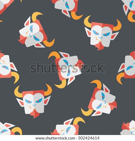 Vampire flat icon, seamless pattern background